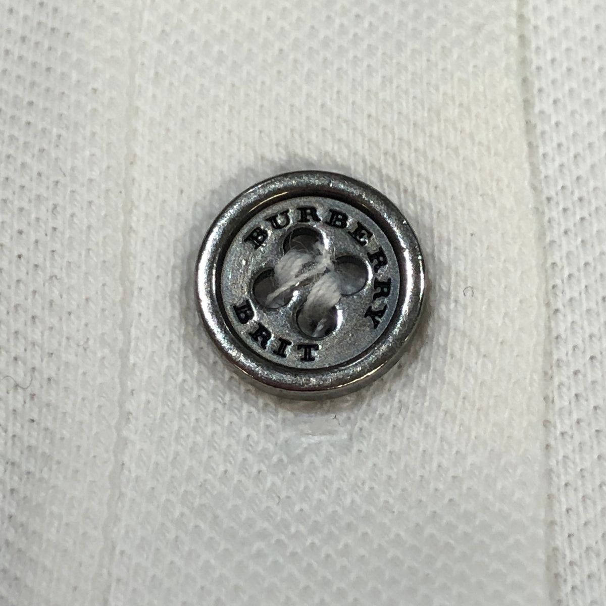 Burberry White Polo Shirt Size S