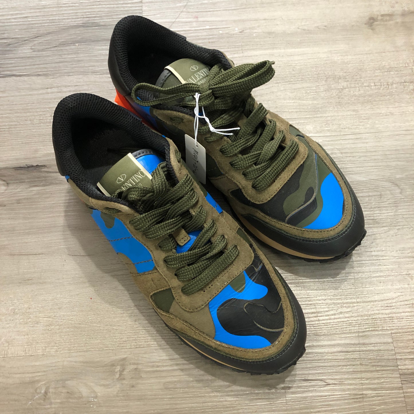 Valentino Women's Multicolor Camo Rockstud Sneakers Size 36