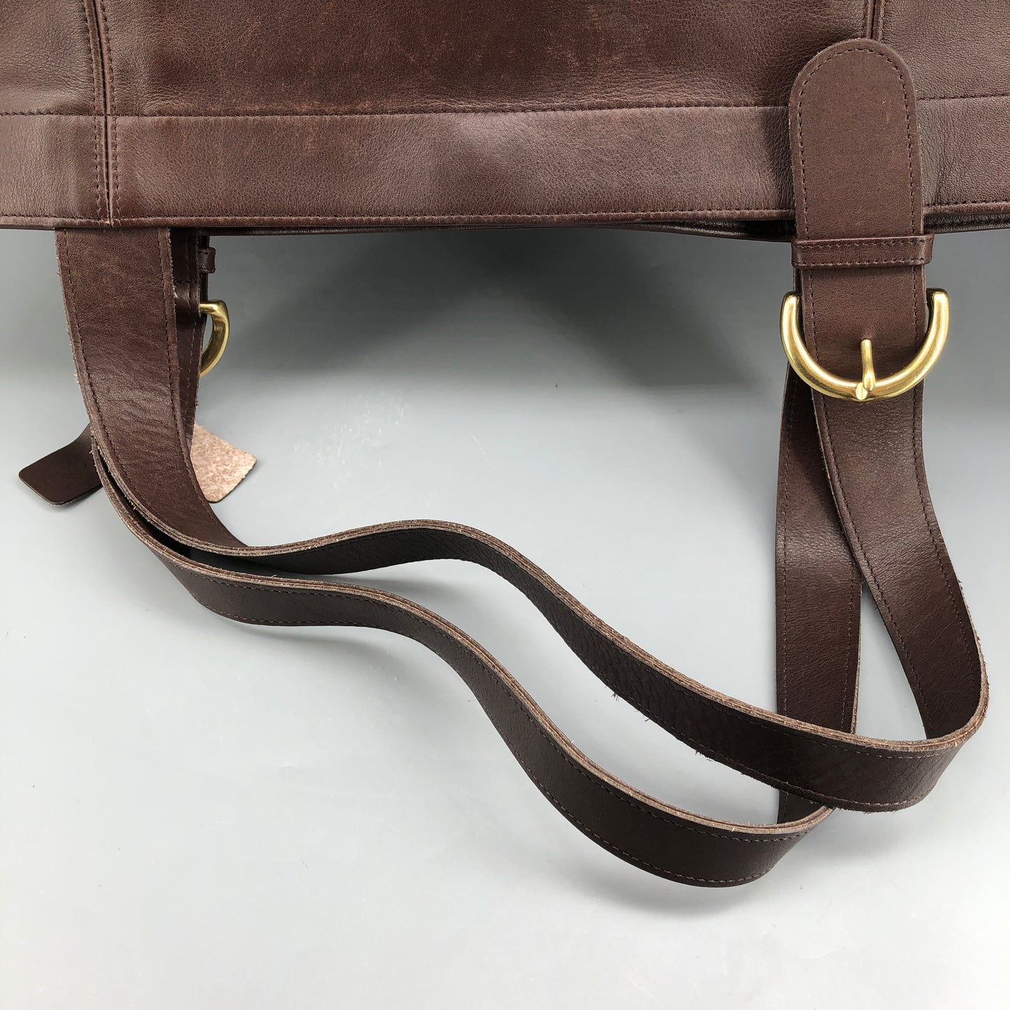 Coach Vintage Leather Tote Bag Dark Brown
