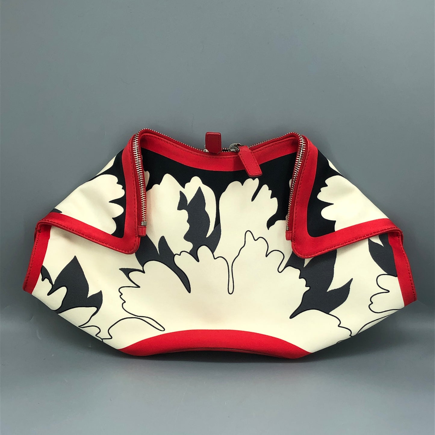 Alexander McQueen De Manta Clutch Red/Cream