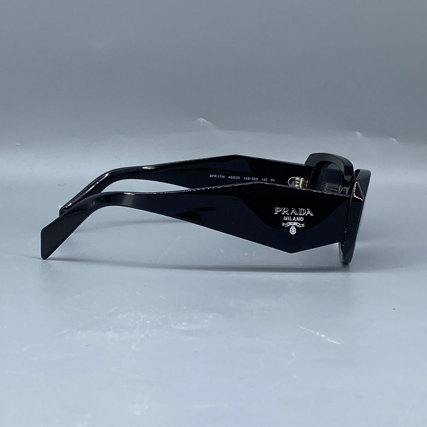 Prada Black Rectangular Frame Sunglasses 145mm