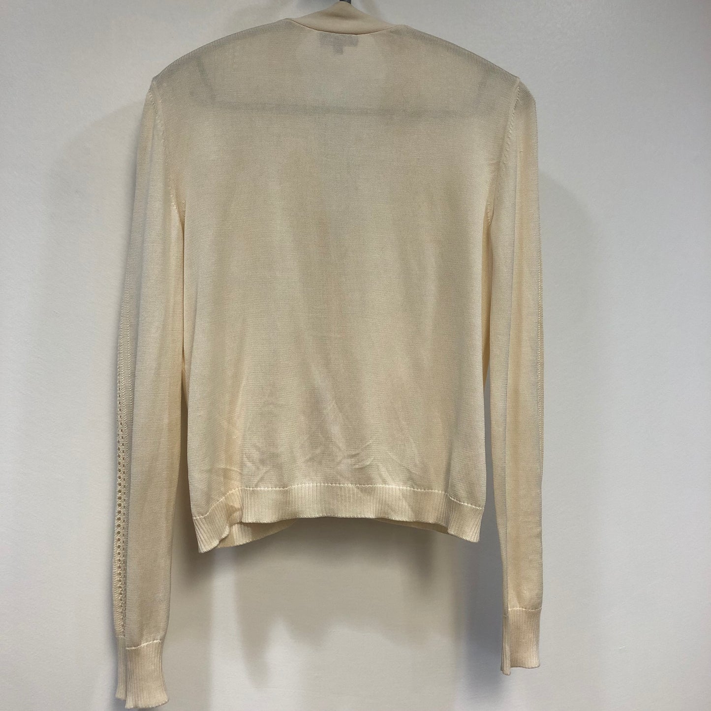 Chanel Knit Button Cardigan Jacket Size 36 Cream