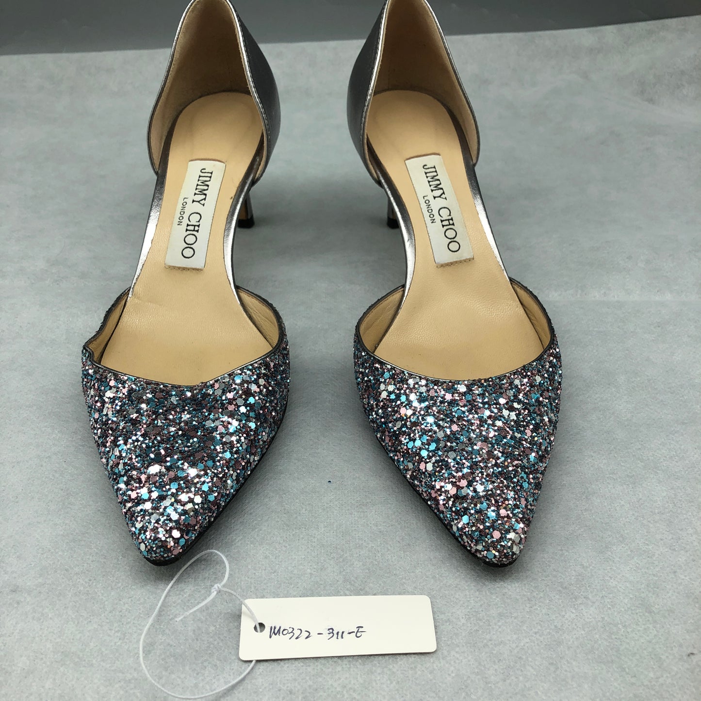 Jimmy Choo Glitter D'Orsay Pointed-Toe Pumps Size 36 Women's shoes