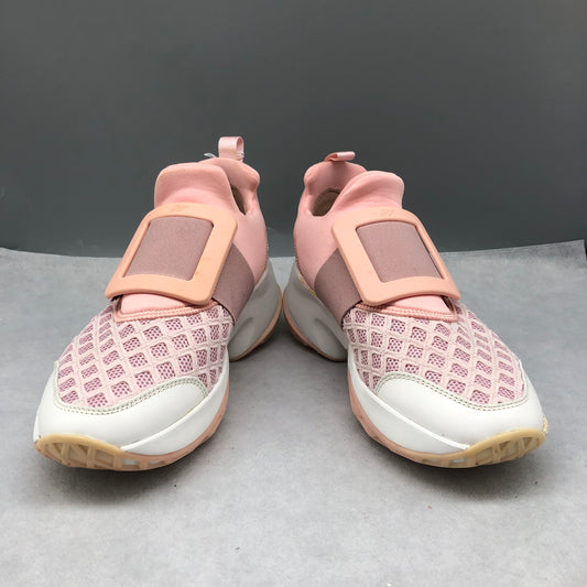Roger Vivier Pink Buckle Strap Sneakers Women's Shoes Size 37