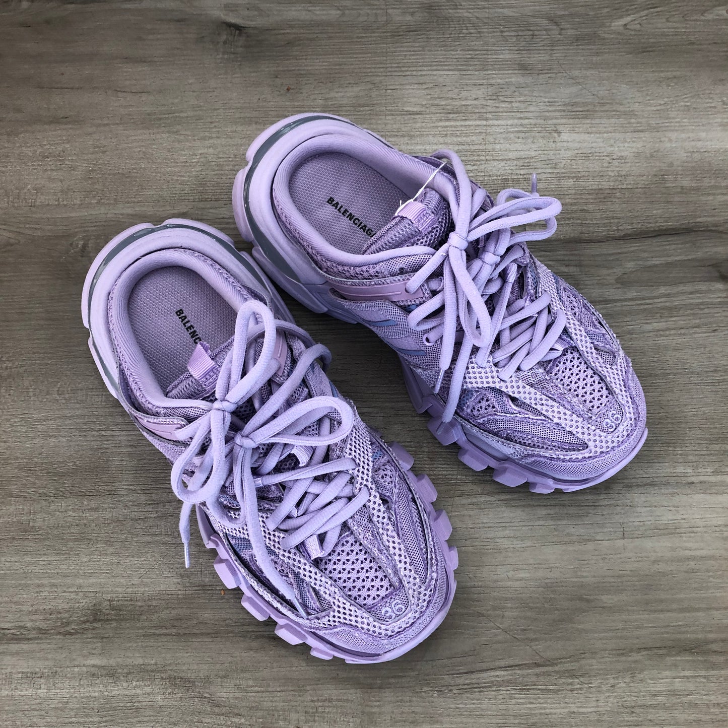 Balenciaga Women's Triple S Mesh Chunky Trainer Sneakers Size 36 Lavender Purple