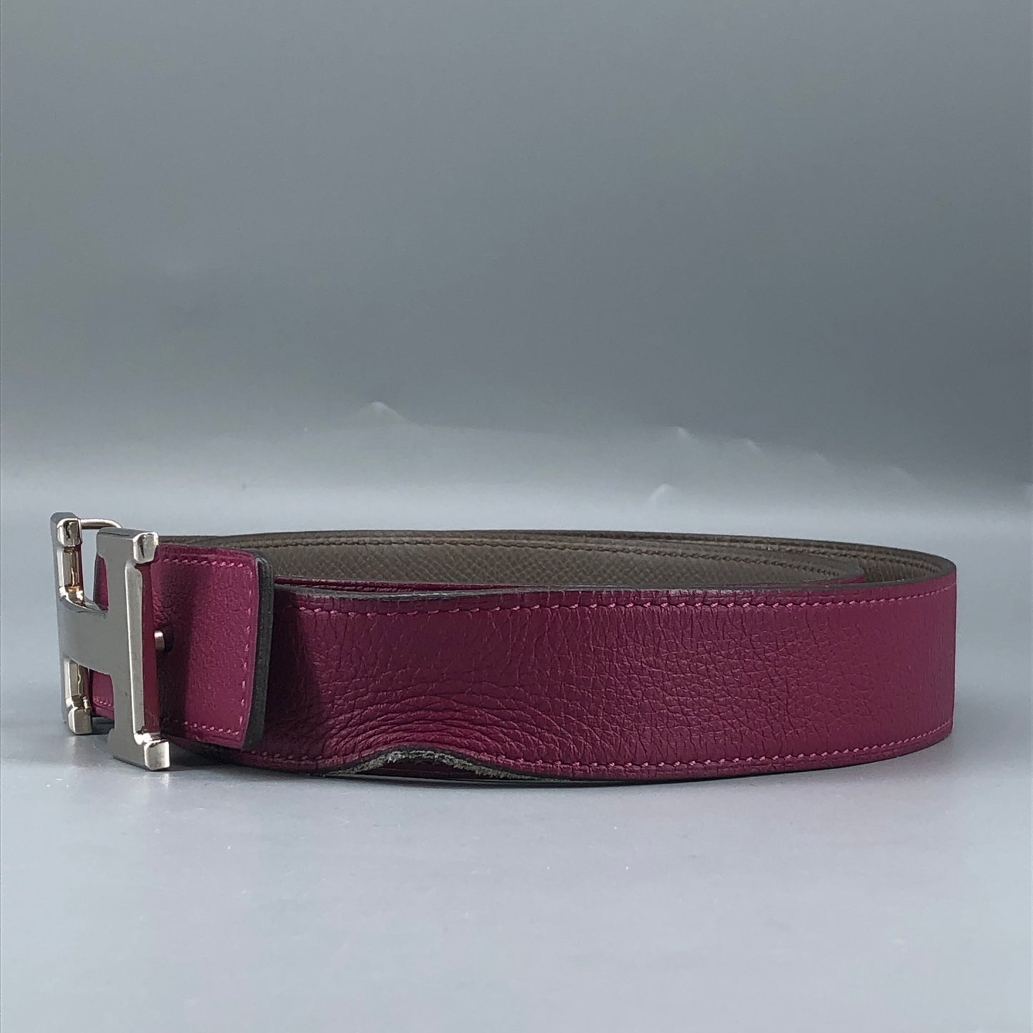 Hermes Constance Reversible Belt 85cm Purplish Pink