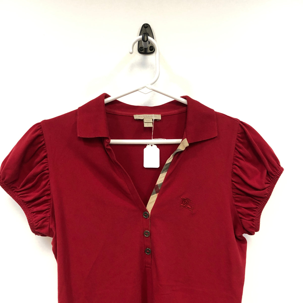 Burberry Red Polo Shirt Size S