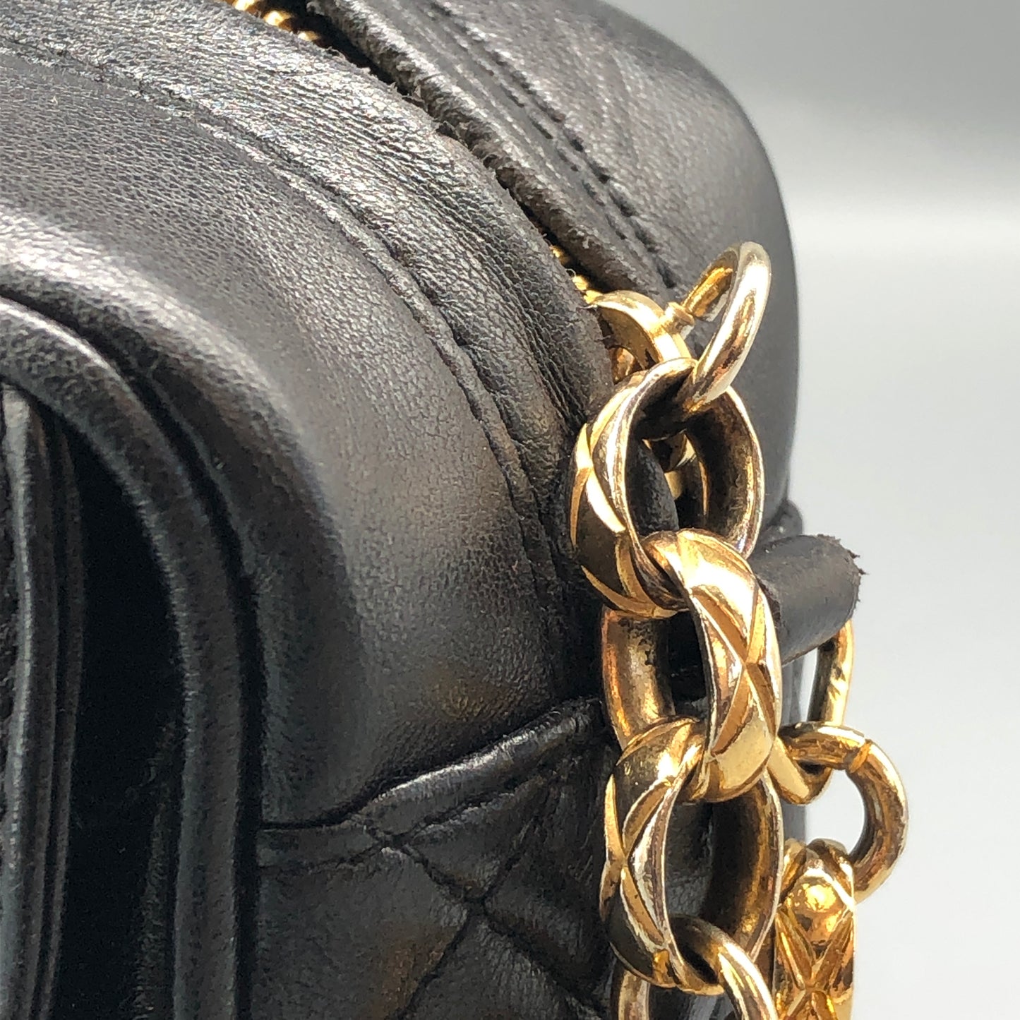 Chanel Black Quilted Leather Camera Bag