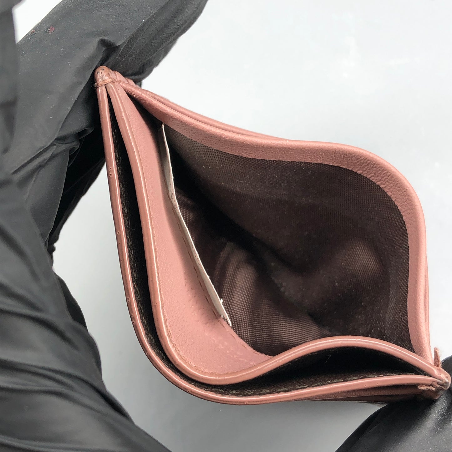 Bottega Veneta Intrecciato Dusty Pink Leather Card Case