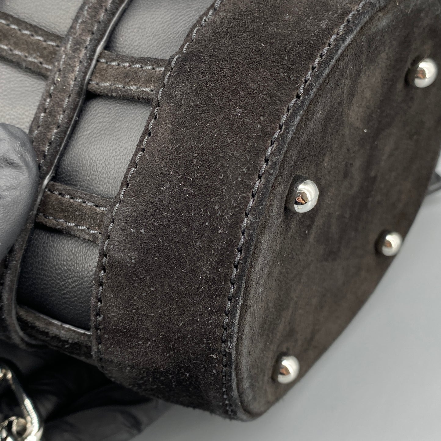 Alexander Wang Black Grid Mini Bucket Bag