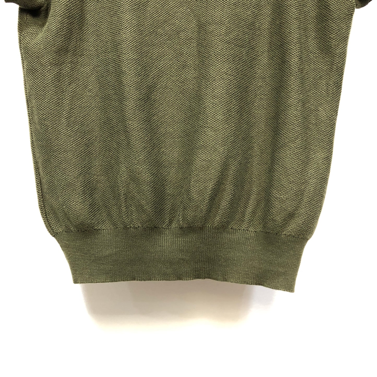Loro Piana Olive Green Short Sleeve Knit Top Size 44