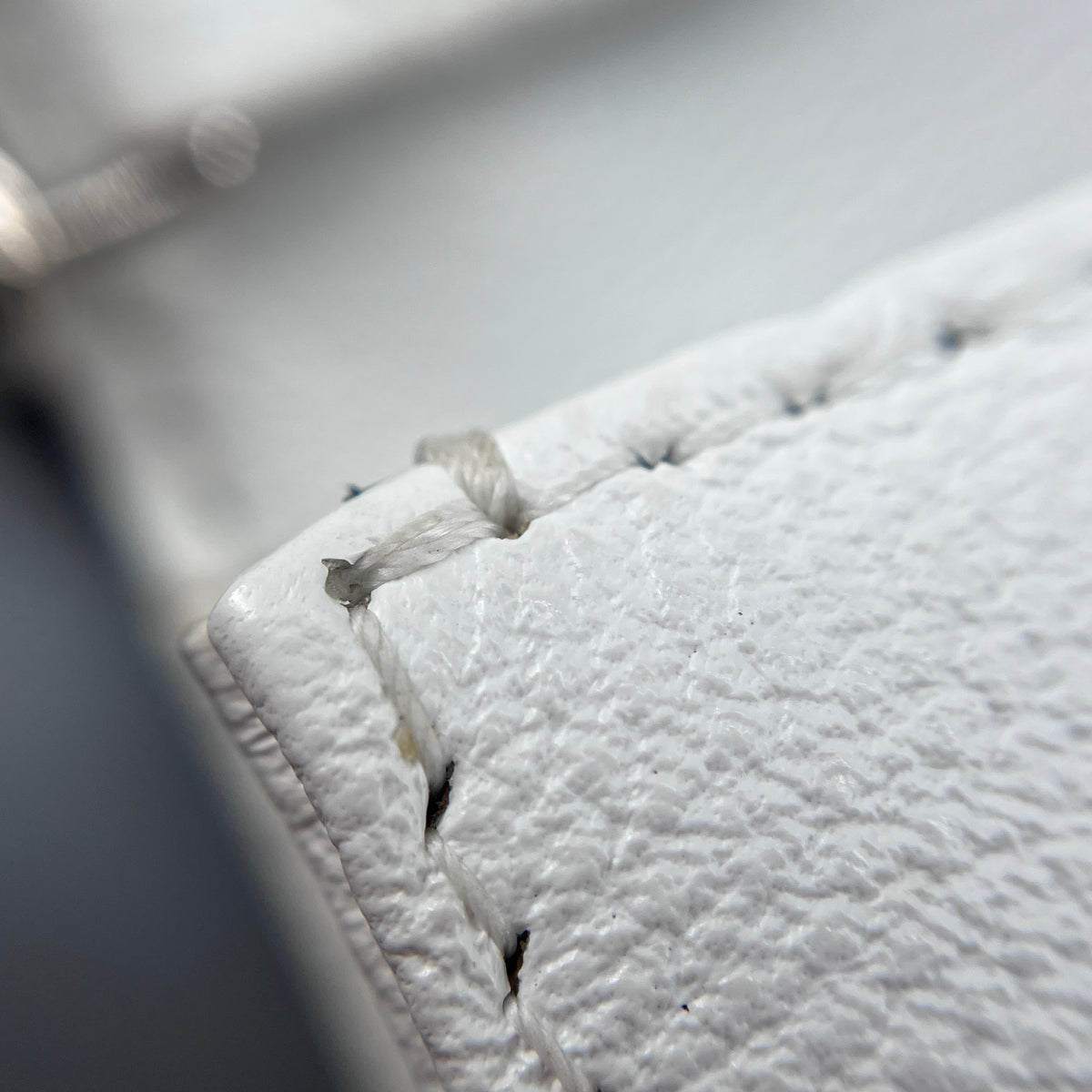 Christian Dior White Grained Calfskin Diorama Clutch Chain Bag