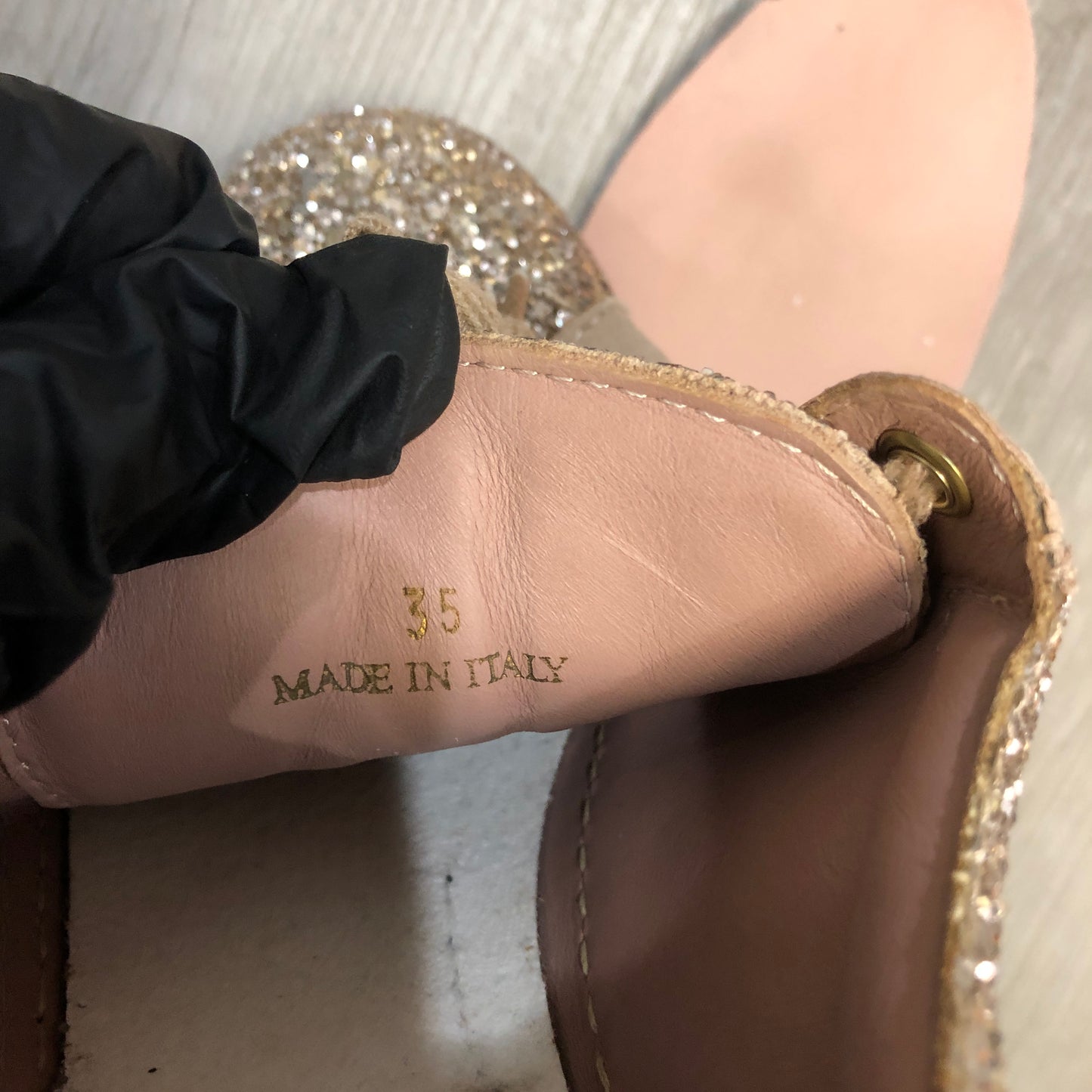 Jimmy Choo Ballerina Pink Glitter & Suede Star Sneakers 35