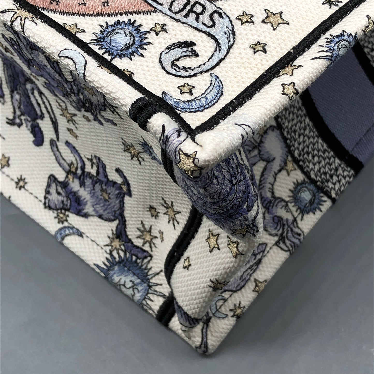 Christian Dior Violet/White Tarot Print Book Tote Bag