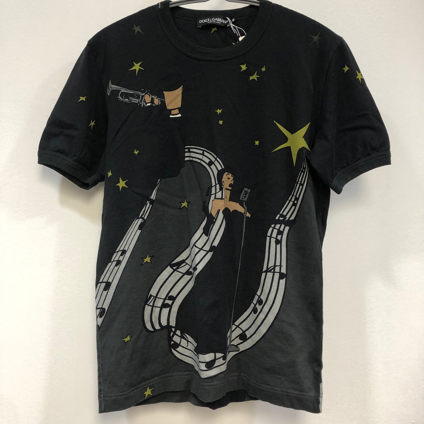 Dolce & Gabbana Black Piano Graphic T-Shirt Size 46