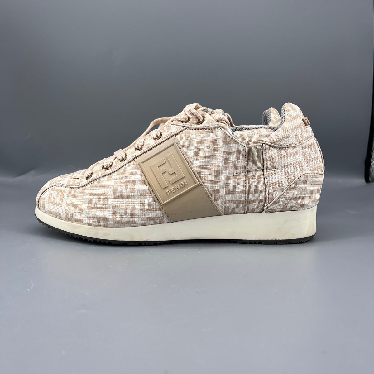 Fendi Beige Women Sneaker Shoes Size 37
