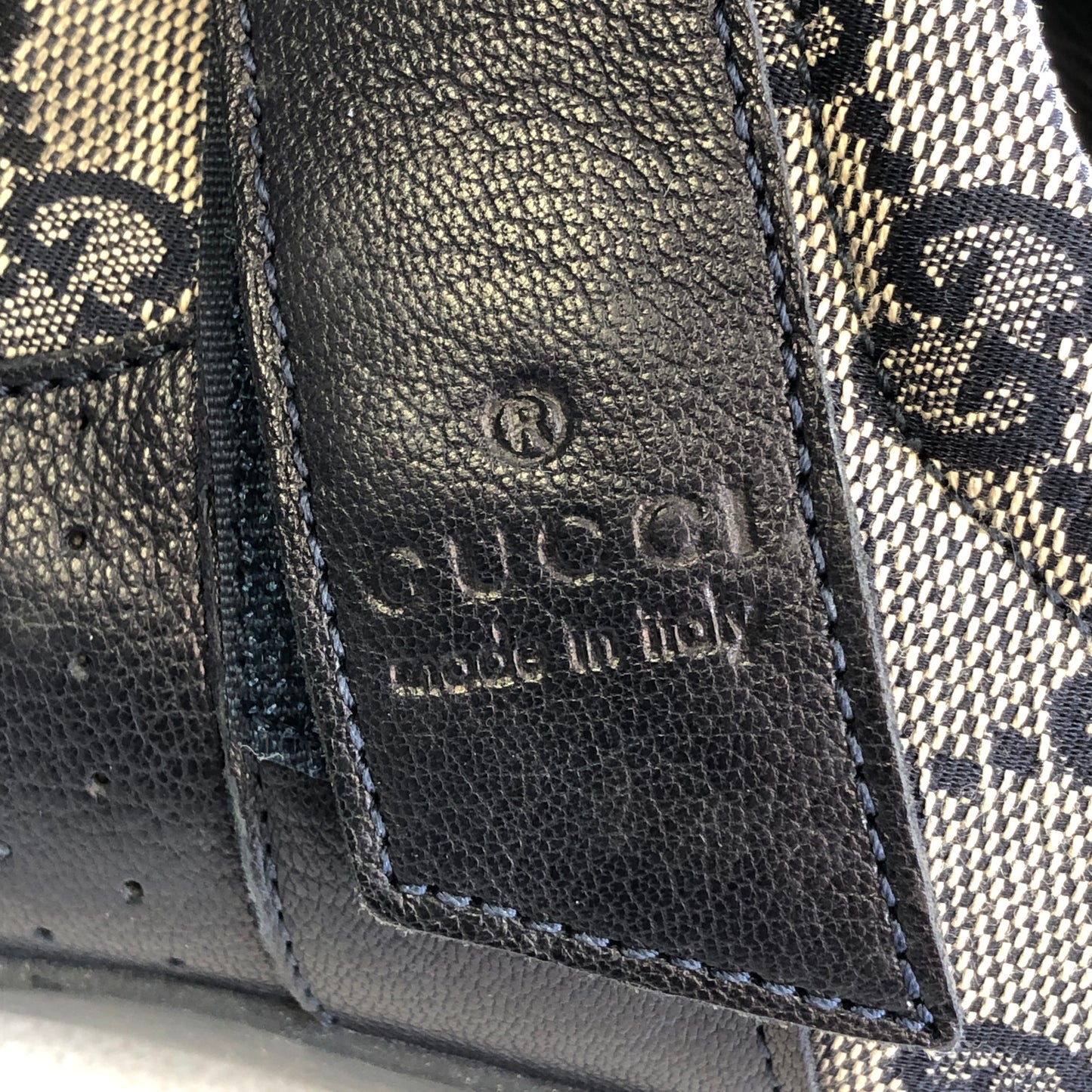 Gucci Black & Beige GG Jacquard Men's Strap Casual Shoes Size 43.5