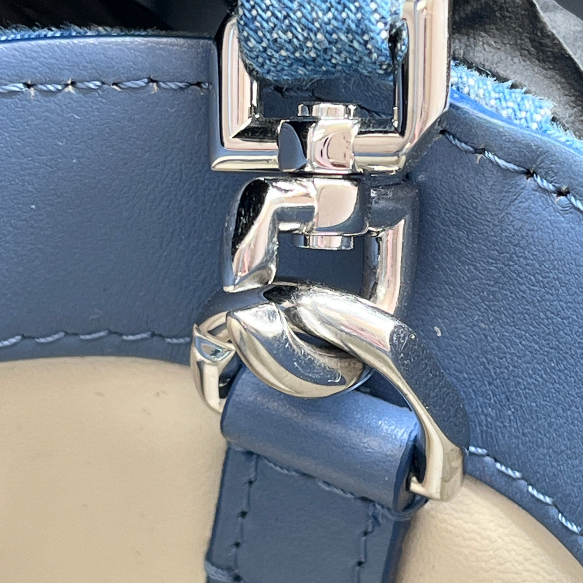 Givenchy Blue Denim Mini Bucket Shoulder Bag