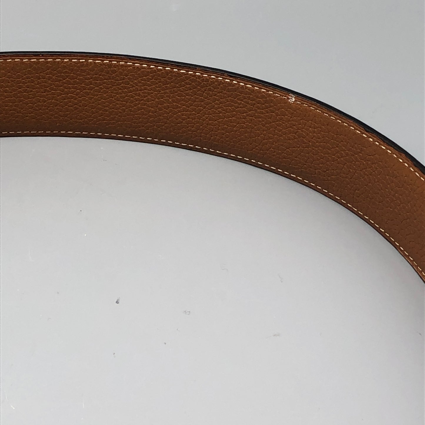 Hermes Black/Caramel Reversible Leather Belt 95cm