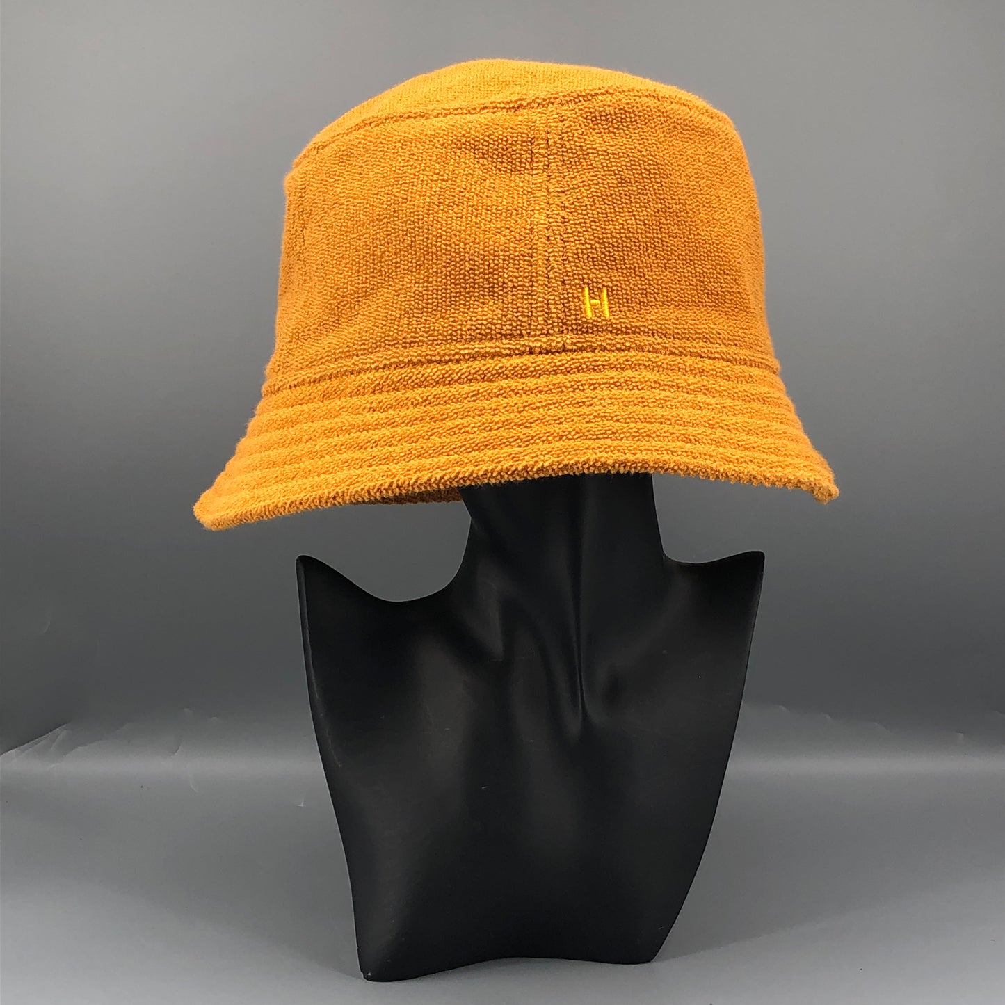Hermes Mustard Yellow Knit Bucket Hat Size 59cm