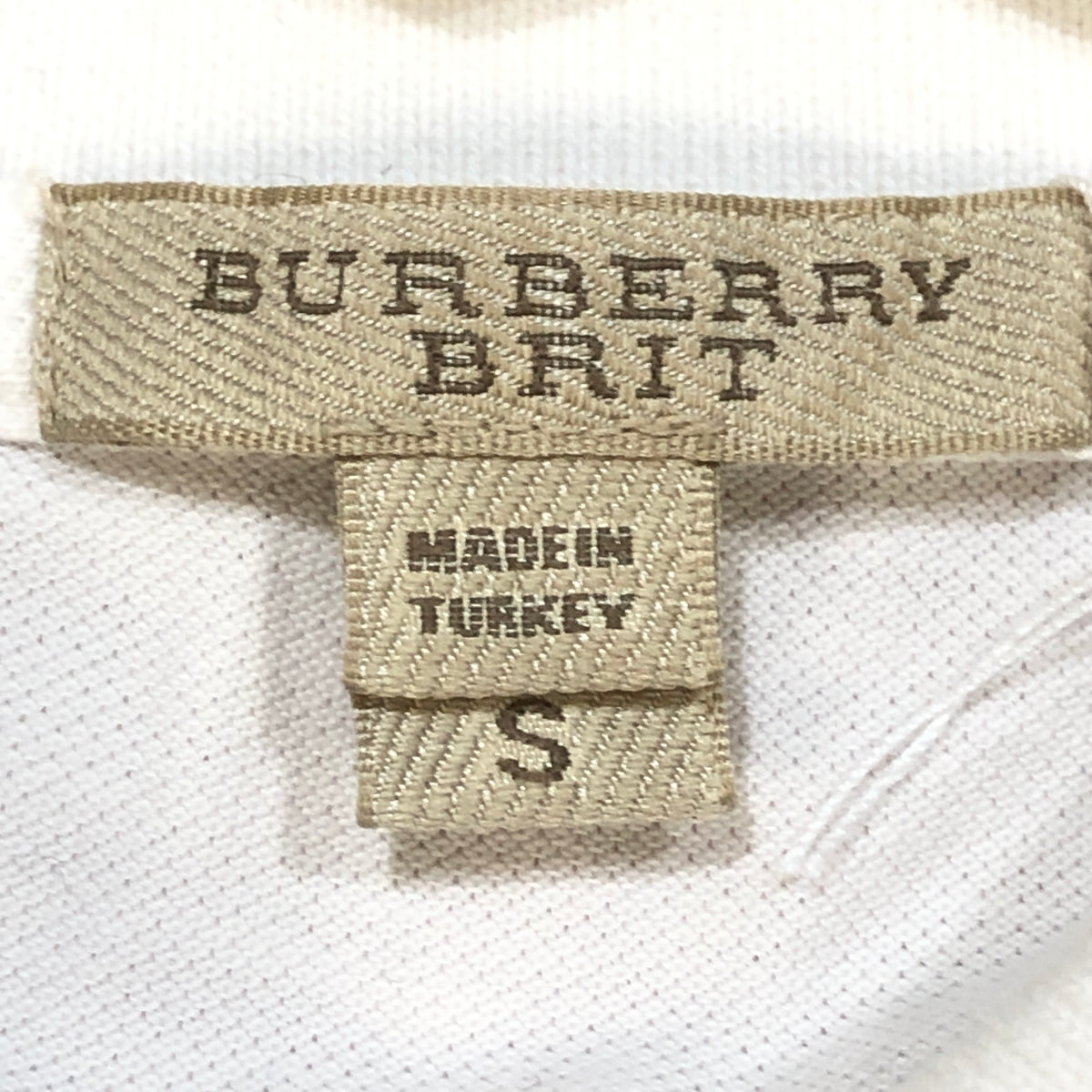 Burberry White Polo Shirt Size S