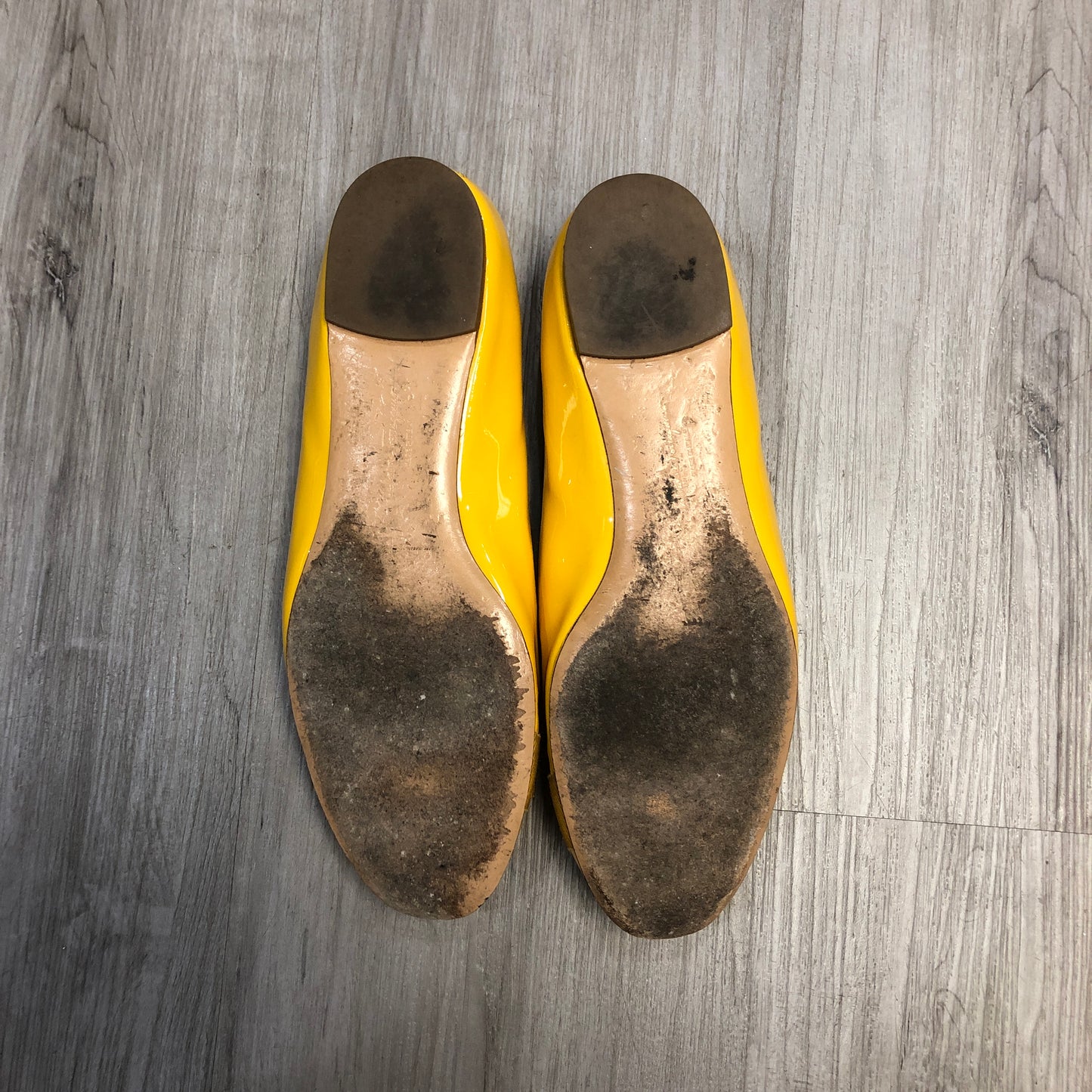 Ferragamo Women's Yellow Vara Bow Ballet Flats Size 7