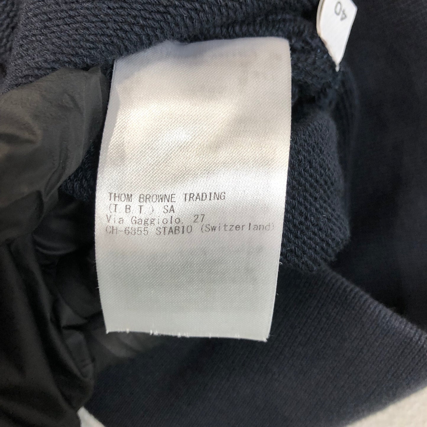 Thom Browne Classic Loopback 4-Bar Cotton Sweatshirt in Navy