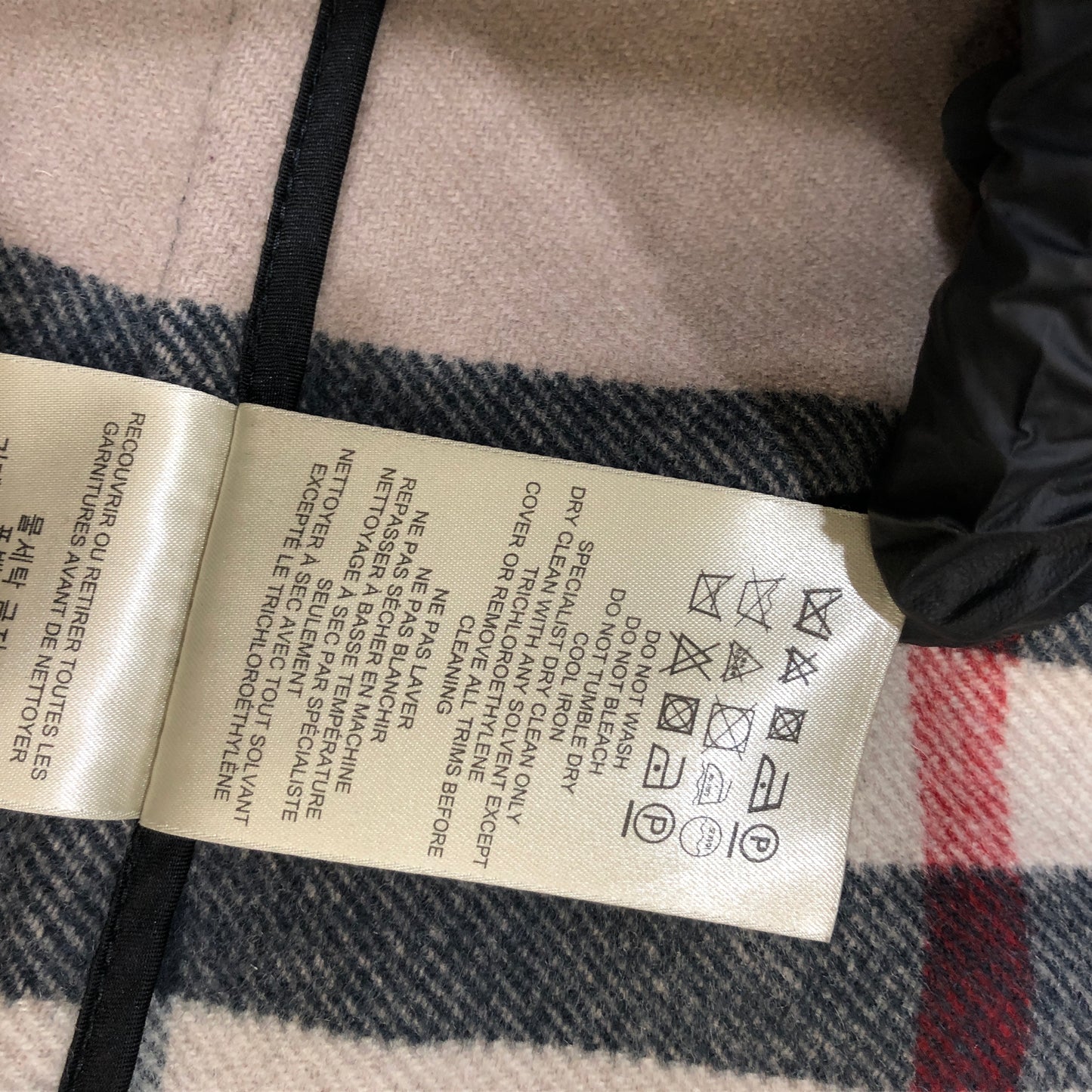 Burberry Black Wool Hooded Duffle Coat Size 4