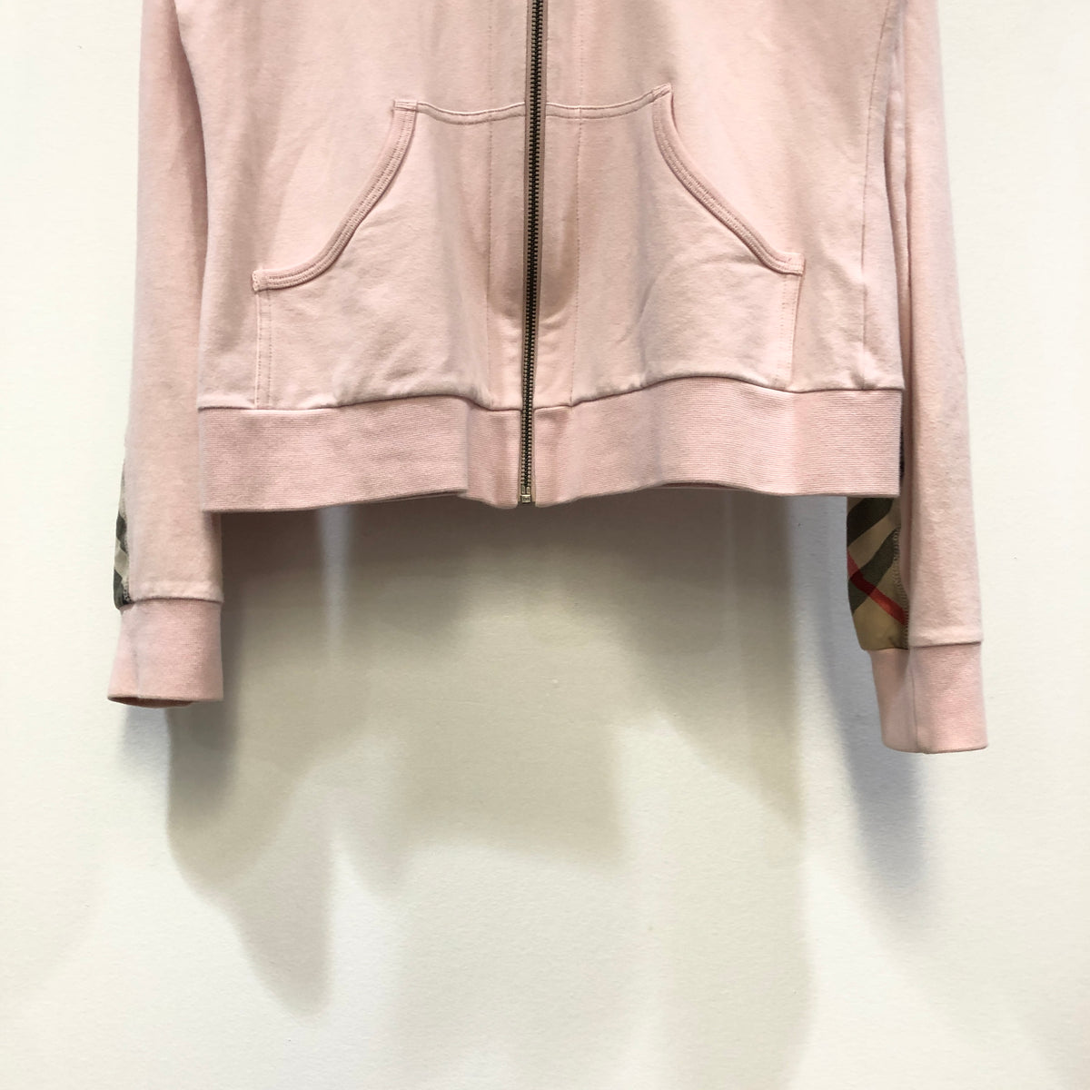 Burberry Light pink Women Zip Hoodie Jacket Size M