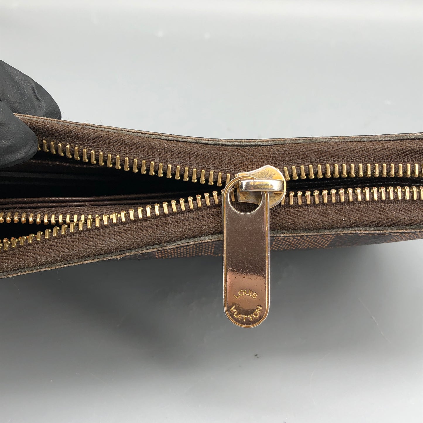 Louis Vuitton Damier Ebene Zippy Wallet Brown