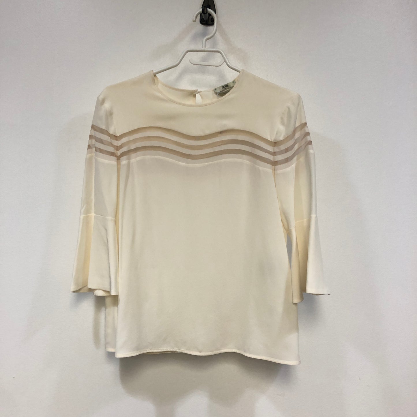 Fendi Cream Silk Blouse Size 36