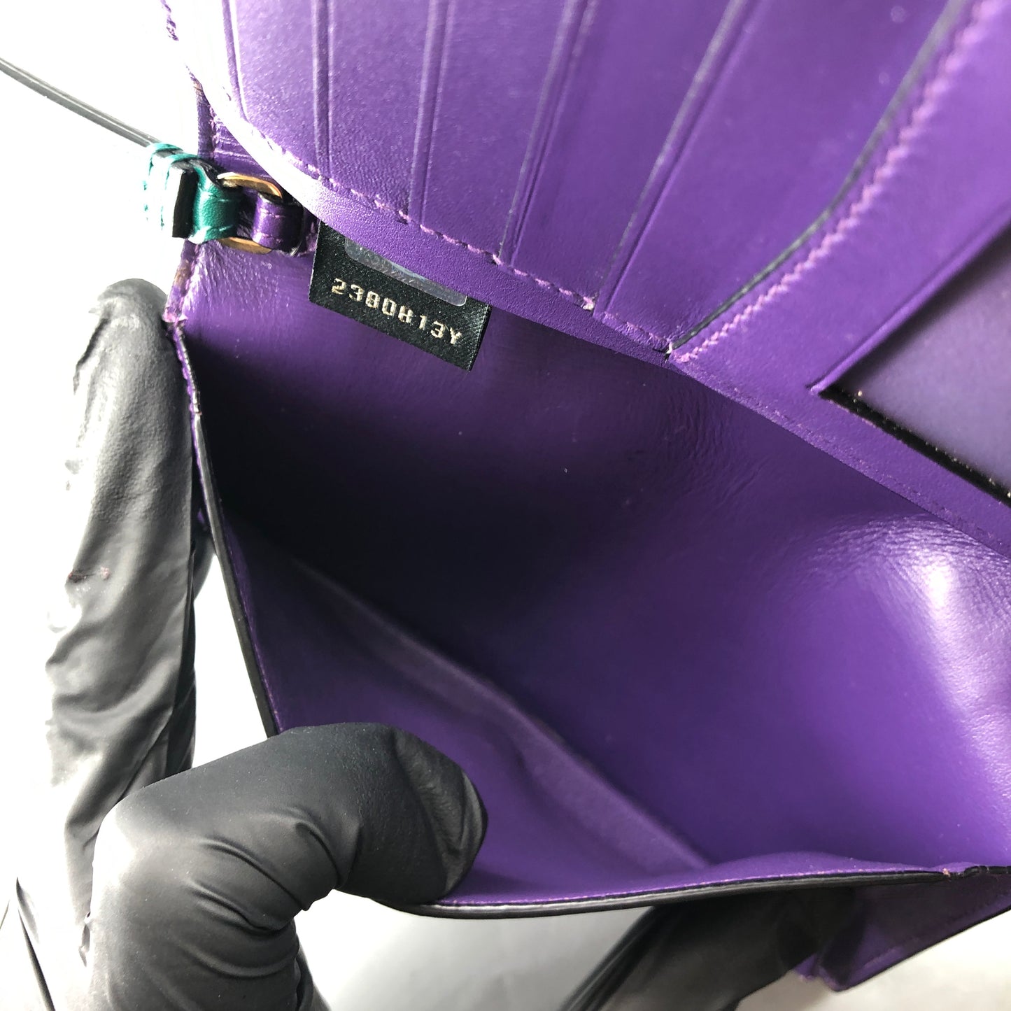 Bvlgari Serpenti Forever Green & Purple Leather  Wallet