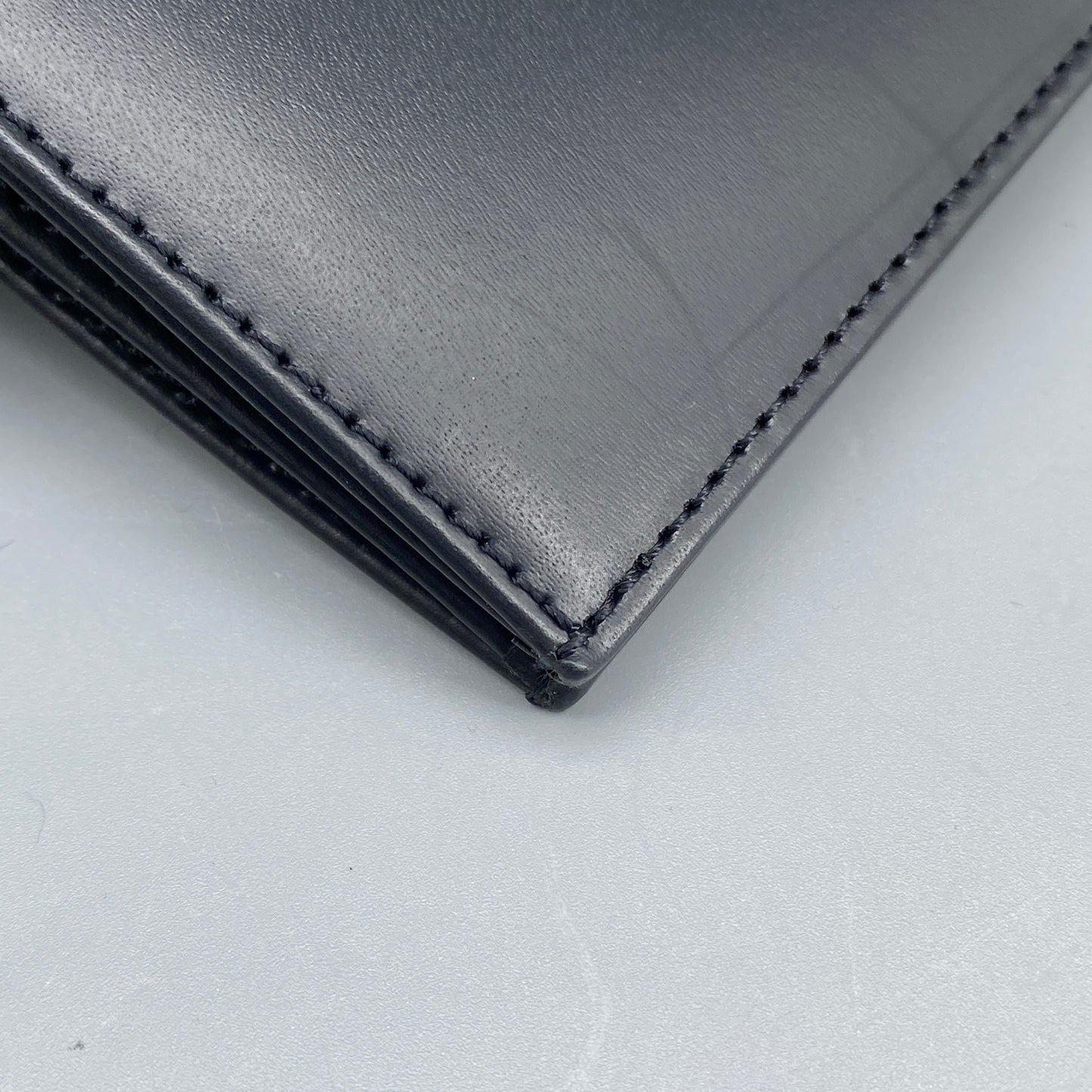Lanvin Black Smooth Leather Bi-fold Short Wallet