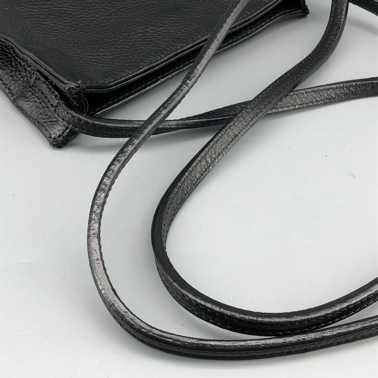 Chrome Hearts Cross Logo Leather Crossbody Bag Black
