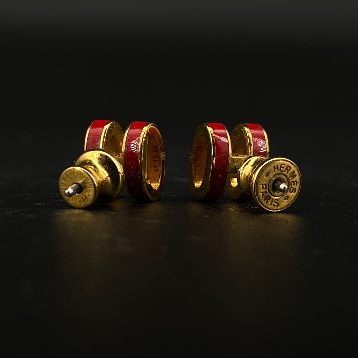 Hermes Red Mini Pop H Earrings