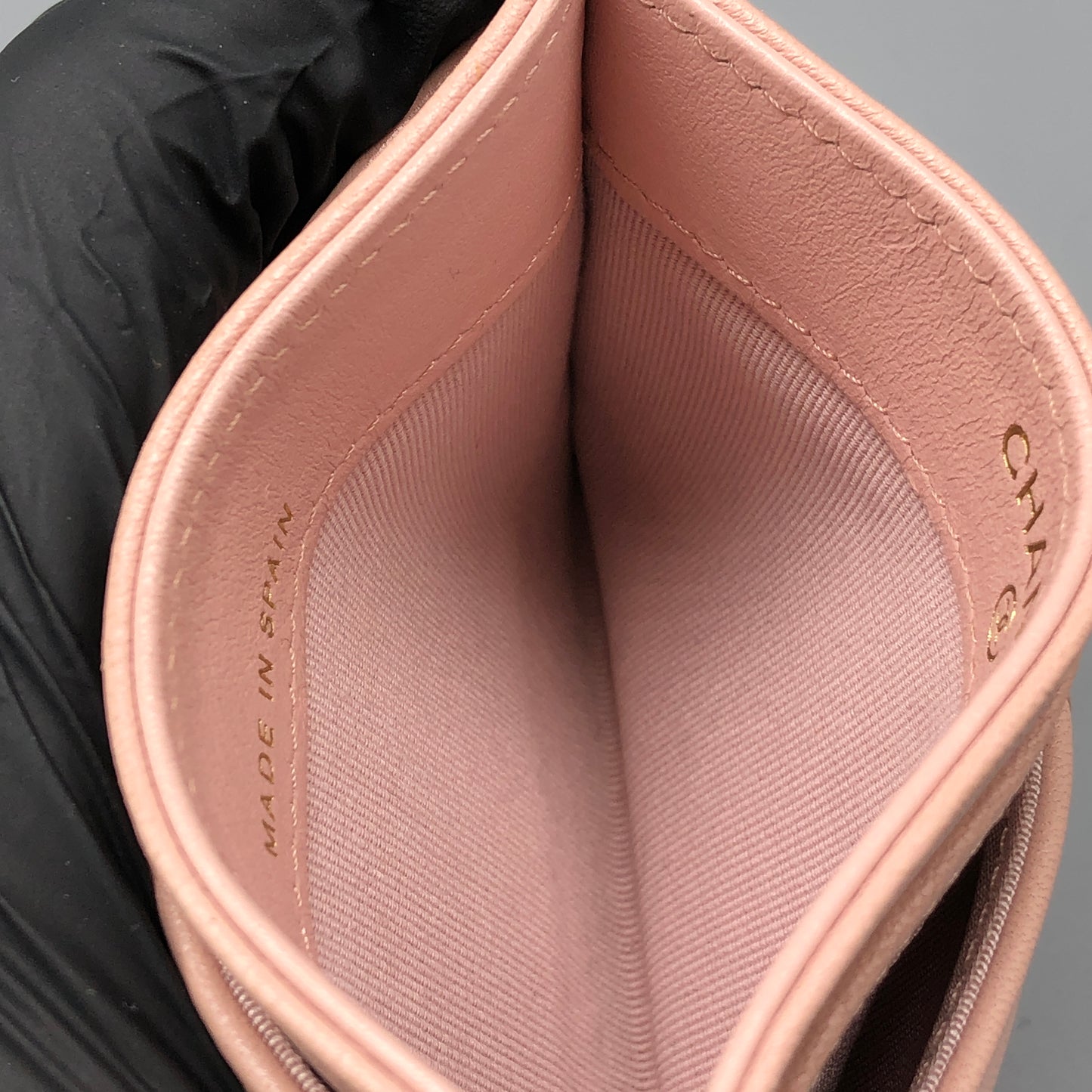 Chanel Blush Pink Quilted Card Holder