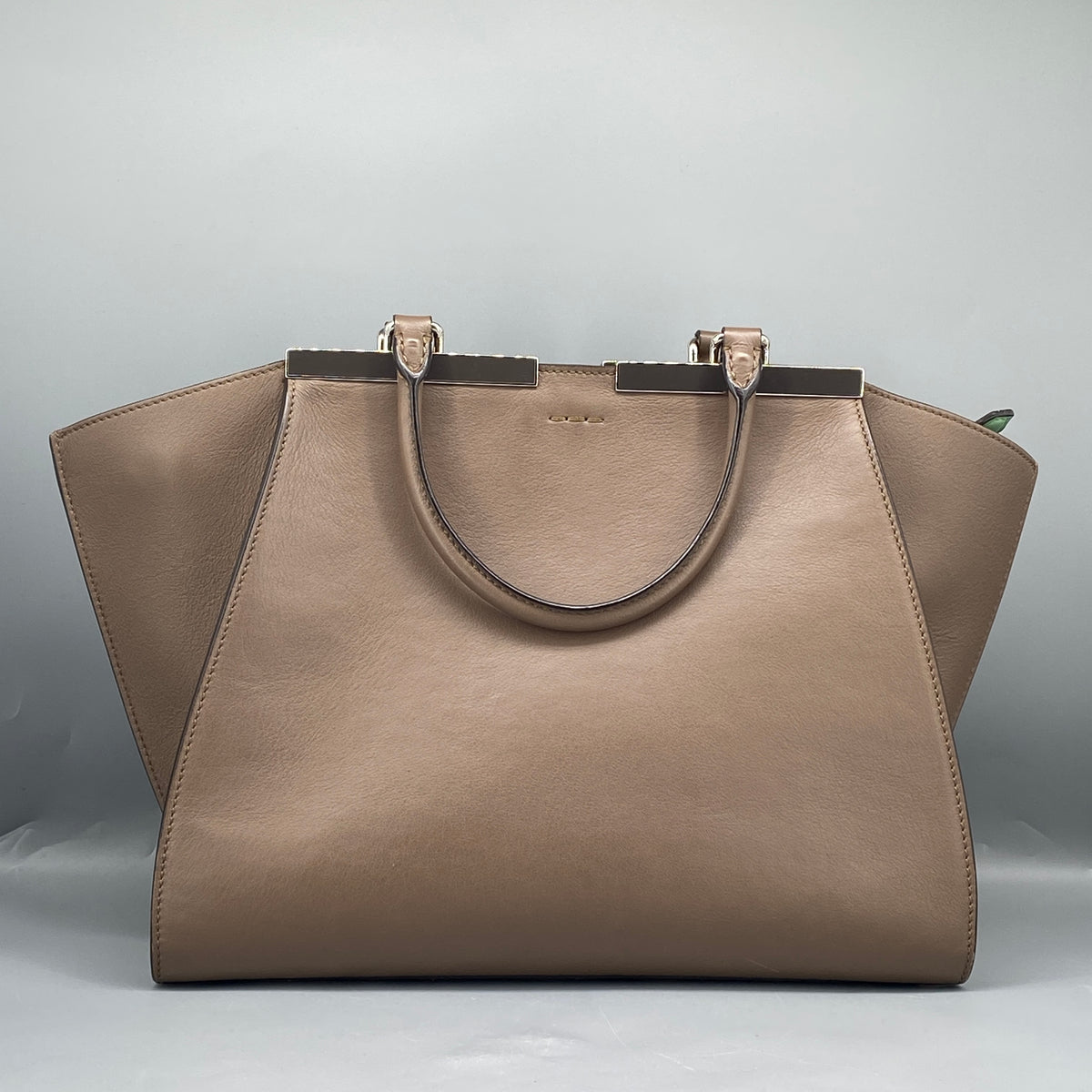 Fendi 2Jours Tote Bag Brown Leather