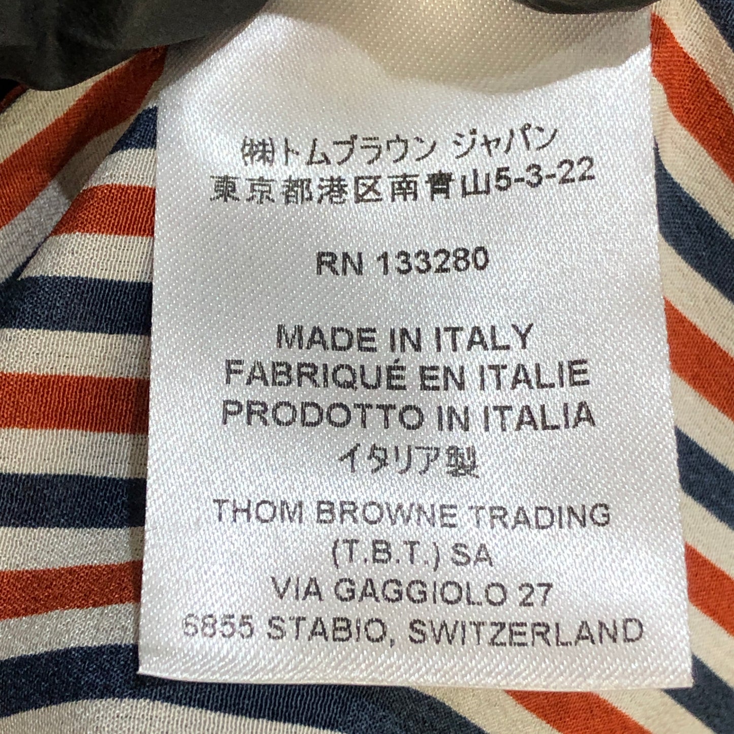 Thom Browne Navy Blue Long Sleeve Shirt Dress Size 38