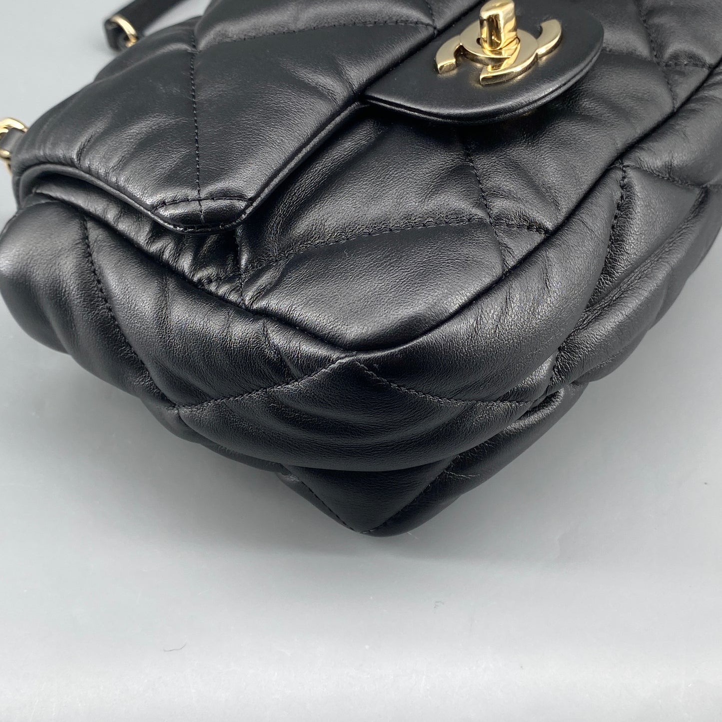 Chanel Black Quilted Bubbly Flap Crossbody Bag