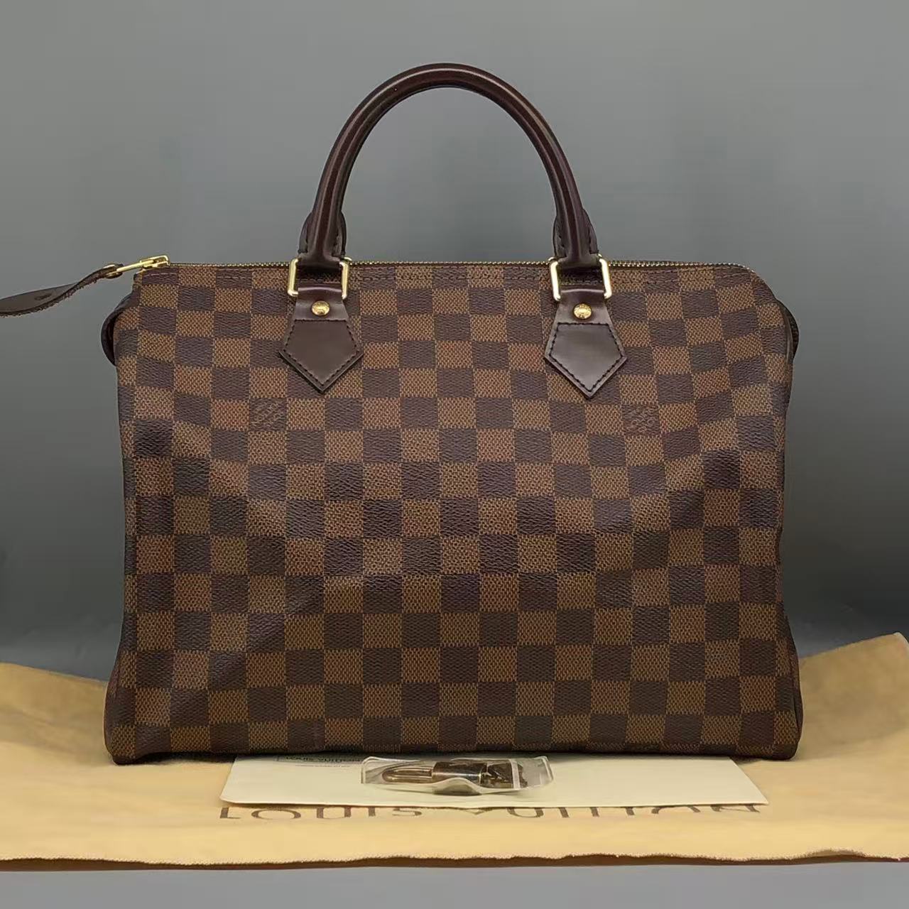 Louis Vuitton Speedy 30 Handbag in Damier Ebene Canvas