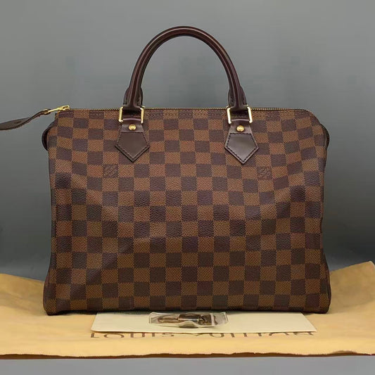 Louis Vuitton Speedy 30 Handbag in Damier Ebene Canvas