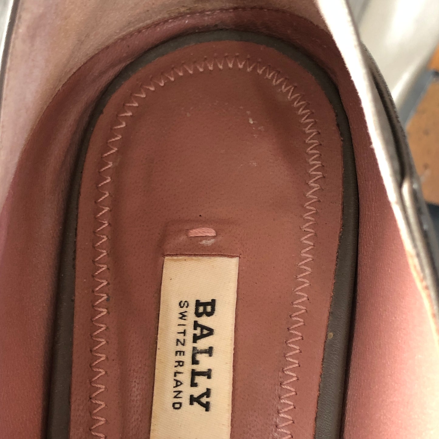 Bally Women's Square Buckle Leather Loafer Mules Size 38.5 Tan