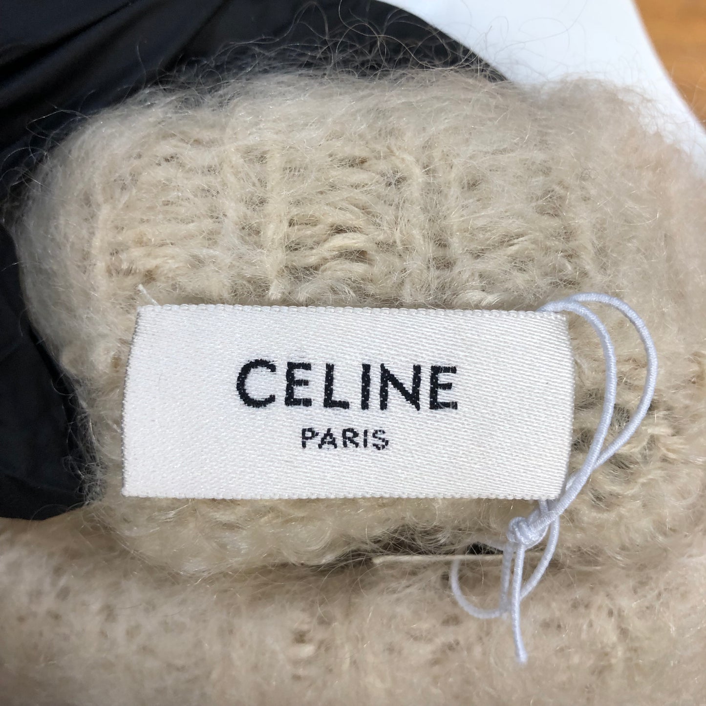 Celine Jacquard Knit Sweater Size L Brown