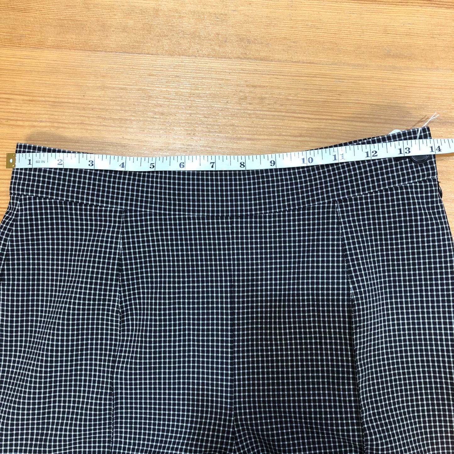 Balenciaga Checkered Tailored Trousers Size 38 White/Black