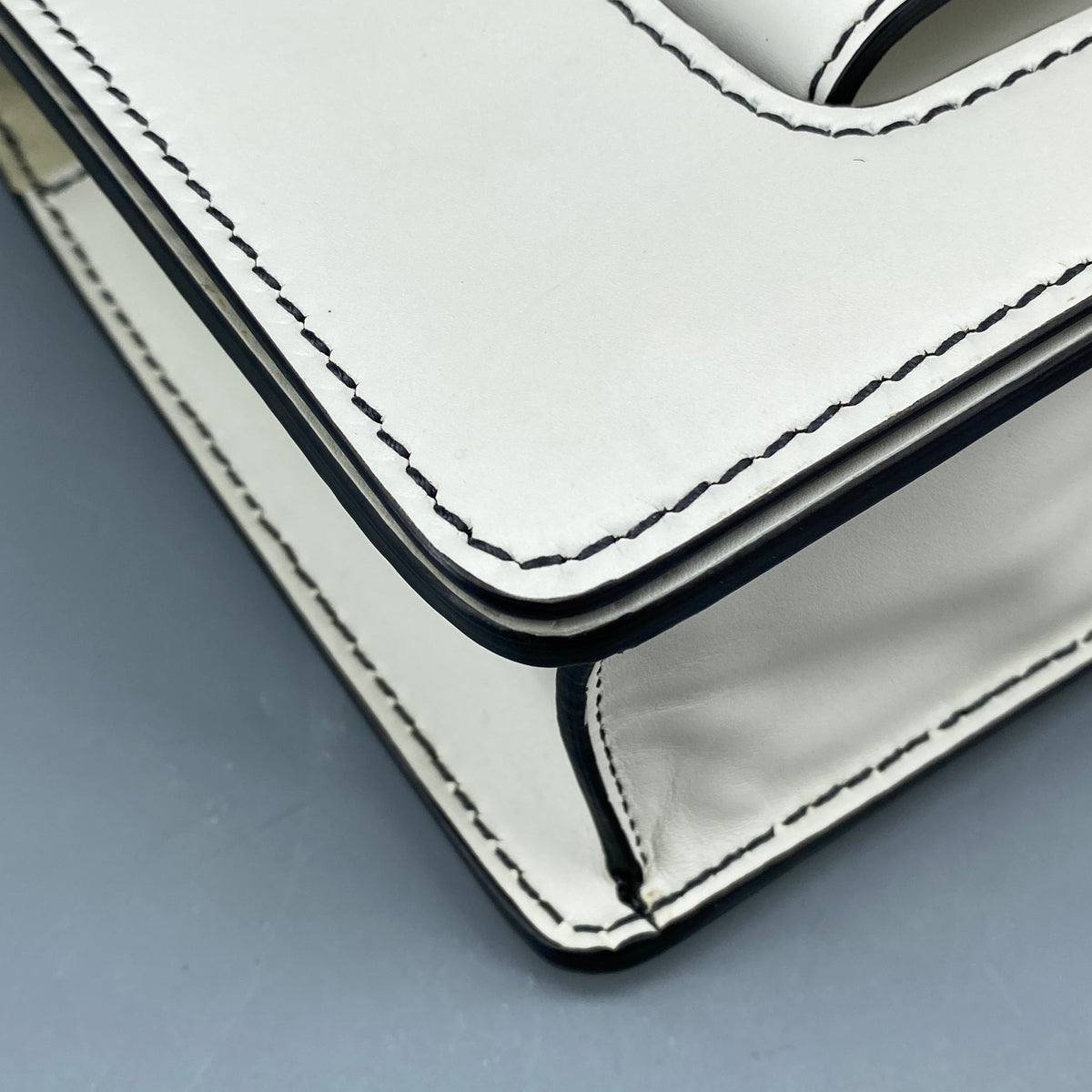 Christian Dior Calfskin J'Adior Chain Flap Bag Off White