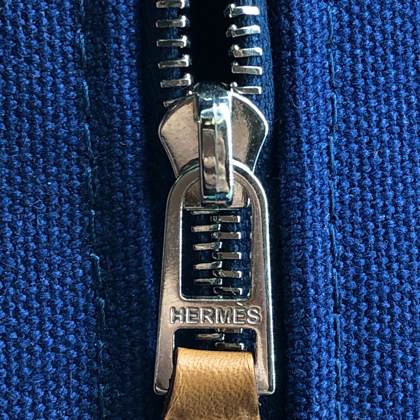 Hermes Blue/Green Cotton Canvas Small Bride-A-Brac Case