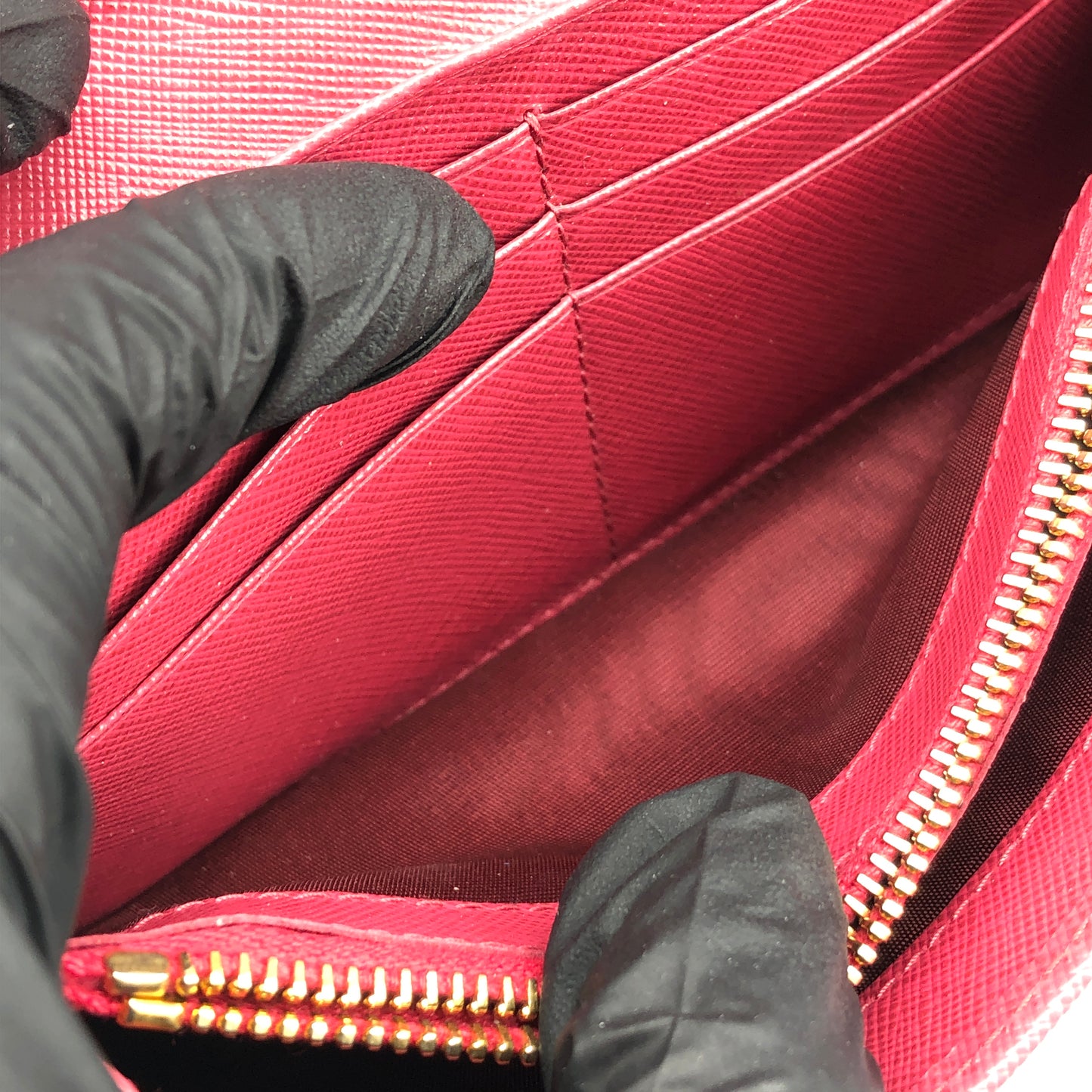 Prada Pink Saffiano Leather Flap Long Wallet