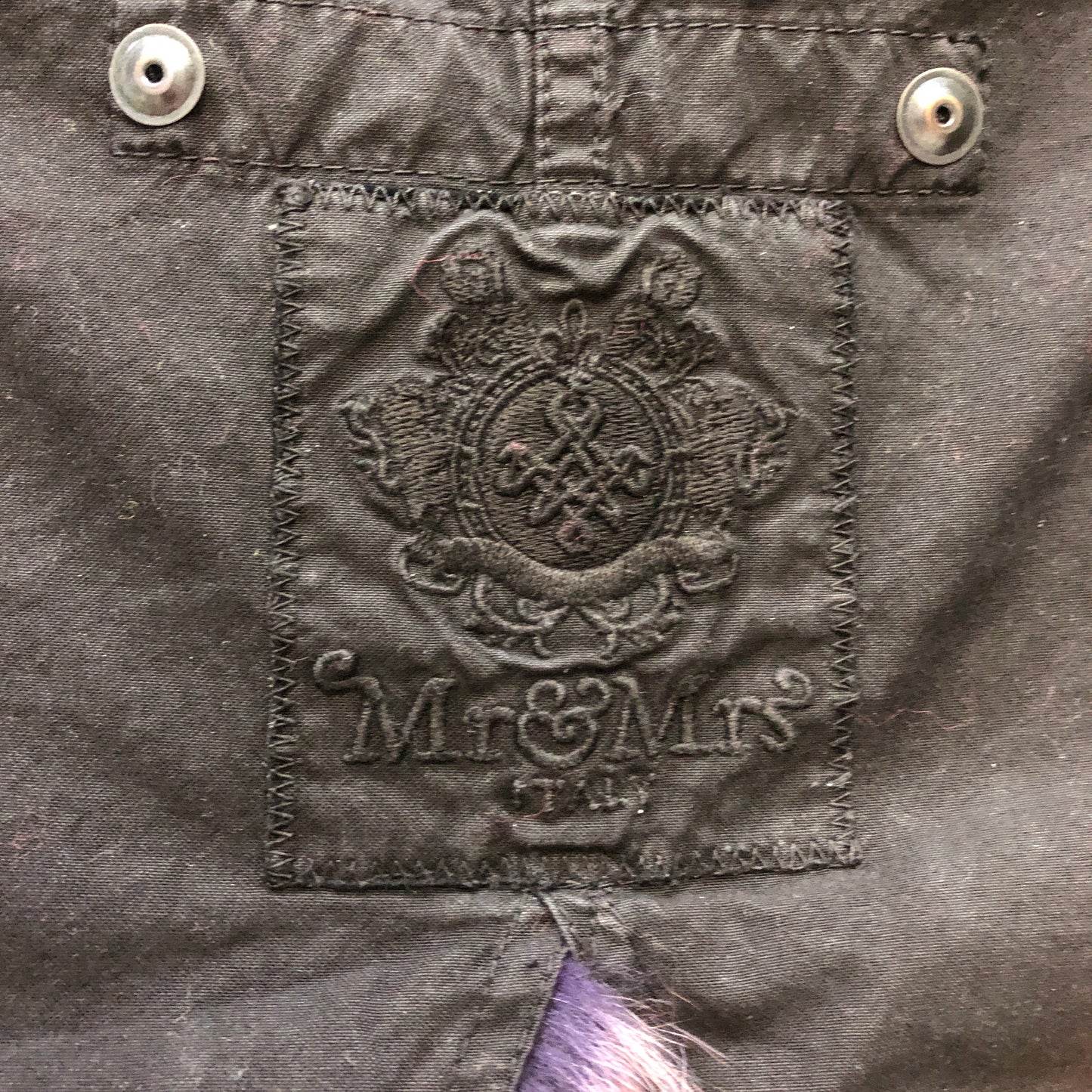 Mr & Mrs Black Fur‑Trim Hooded Parka Jacket Size XS