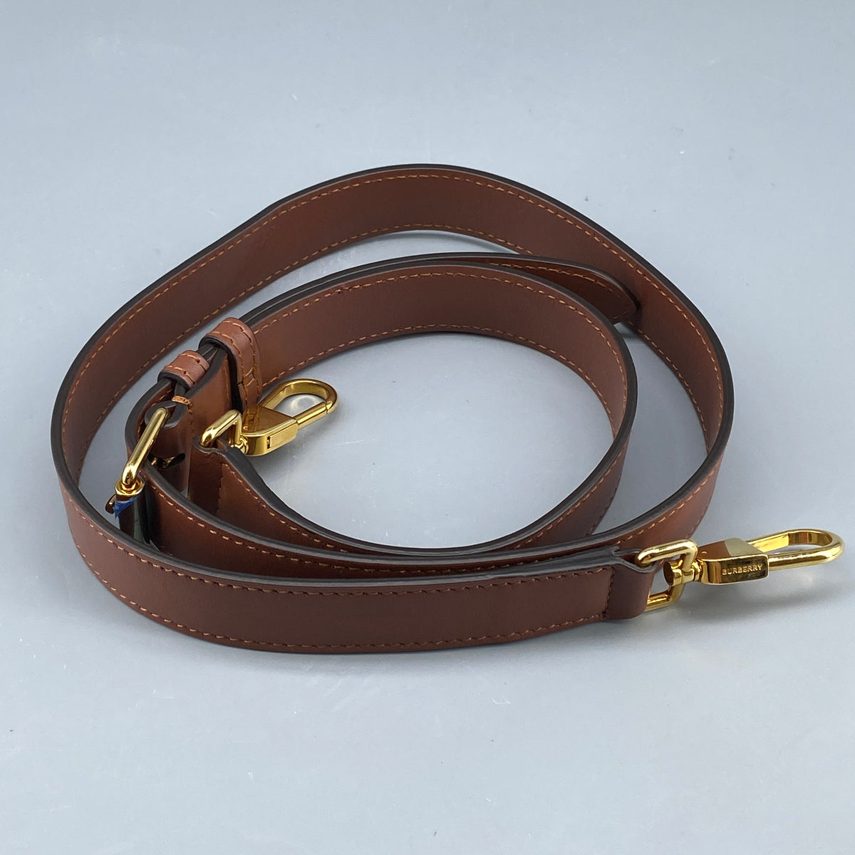 Burberry Brown Monogram Stripe Cylinder Crossbody Bag