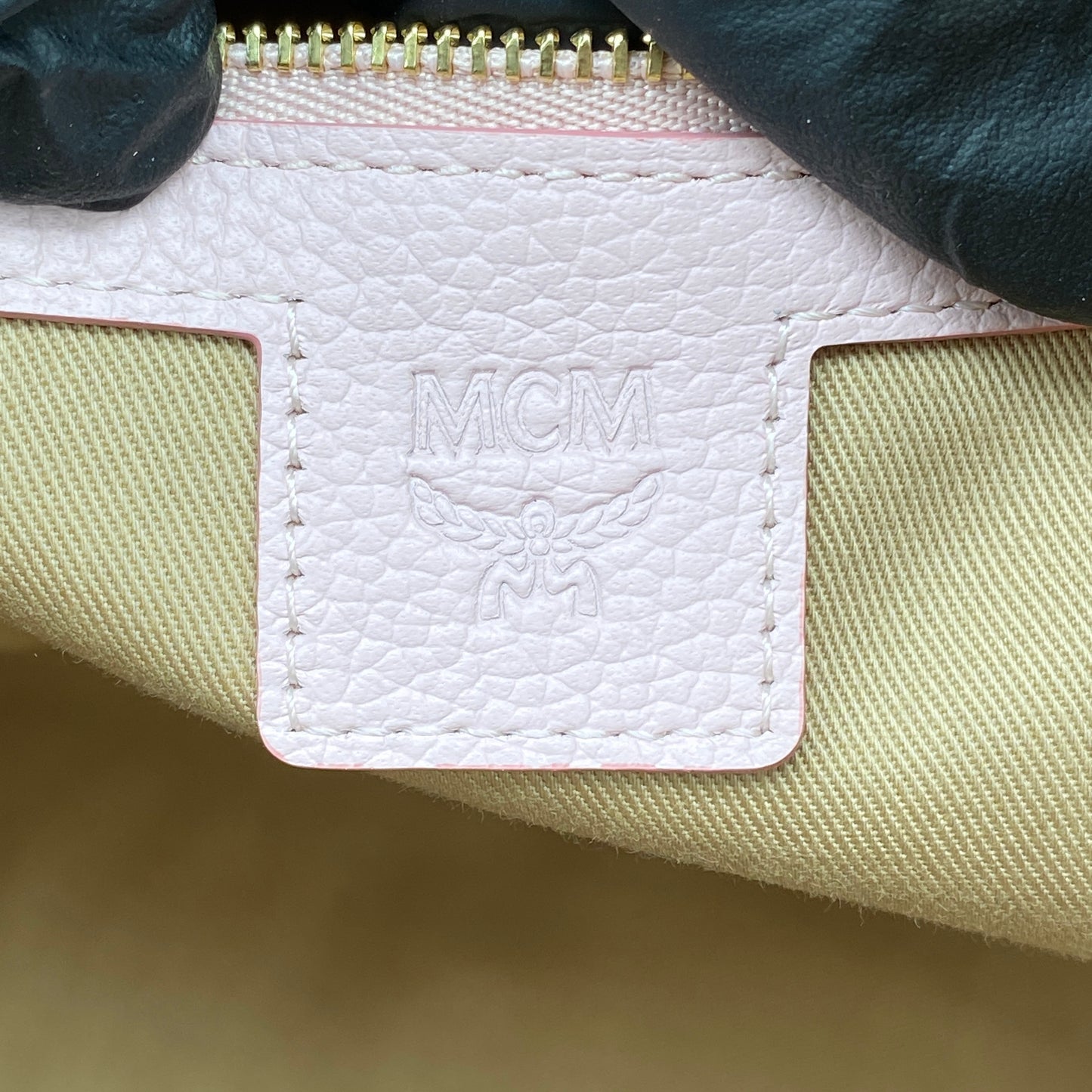 MCM Blush Pink Visetos Medium Tote Bag